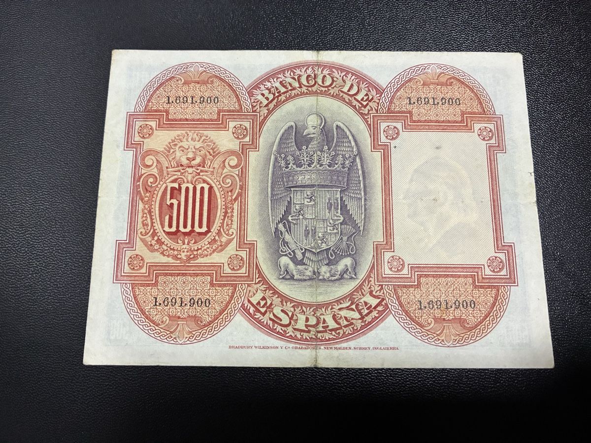 Banconote: 500 pesetas 1927 – Usato da Dällikon venduto da Woldbanknoten 2
