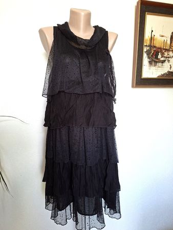 Robe à volants noir - Mia Soana – Taille 40