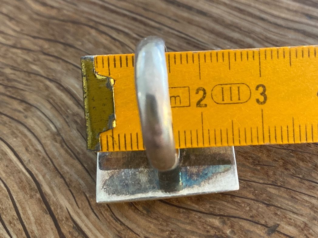 Anelli: RING/FINGERING Silber/Rosenquarz eingefaßt eckig / Unikat – Usato da Frauenfeld venduto da Boldi46 5