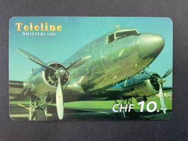 Teleline Telefonkarte Flugzeug
