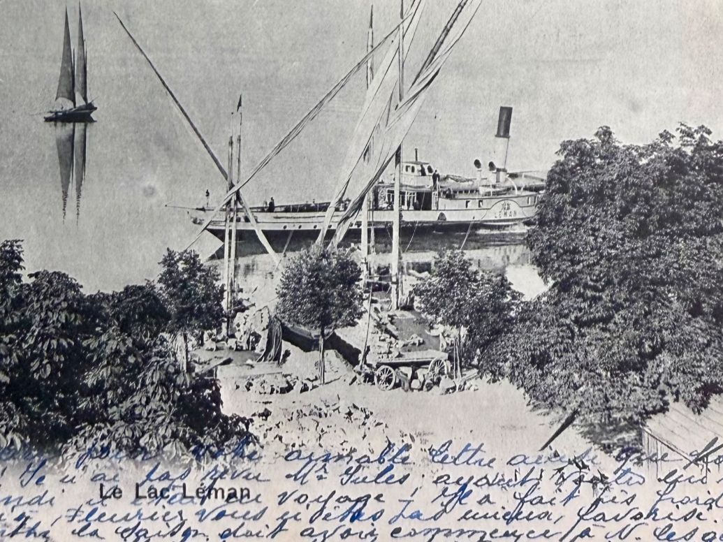 Cartoline postali: Bateau Vapeur "Le Léman" & Barques – Usato da Lutry venduto da Ediego 1