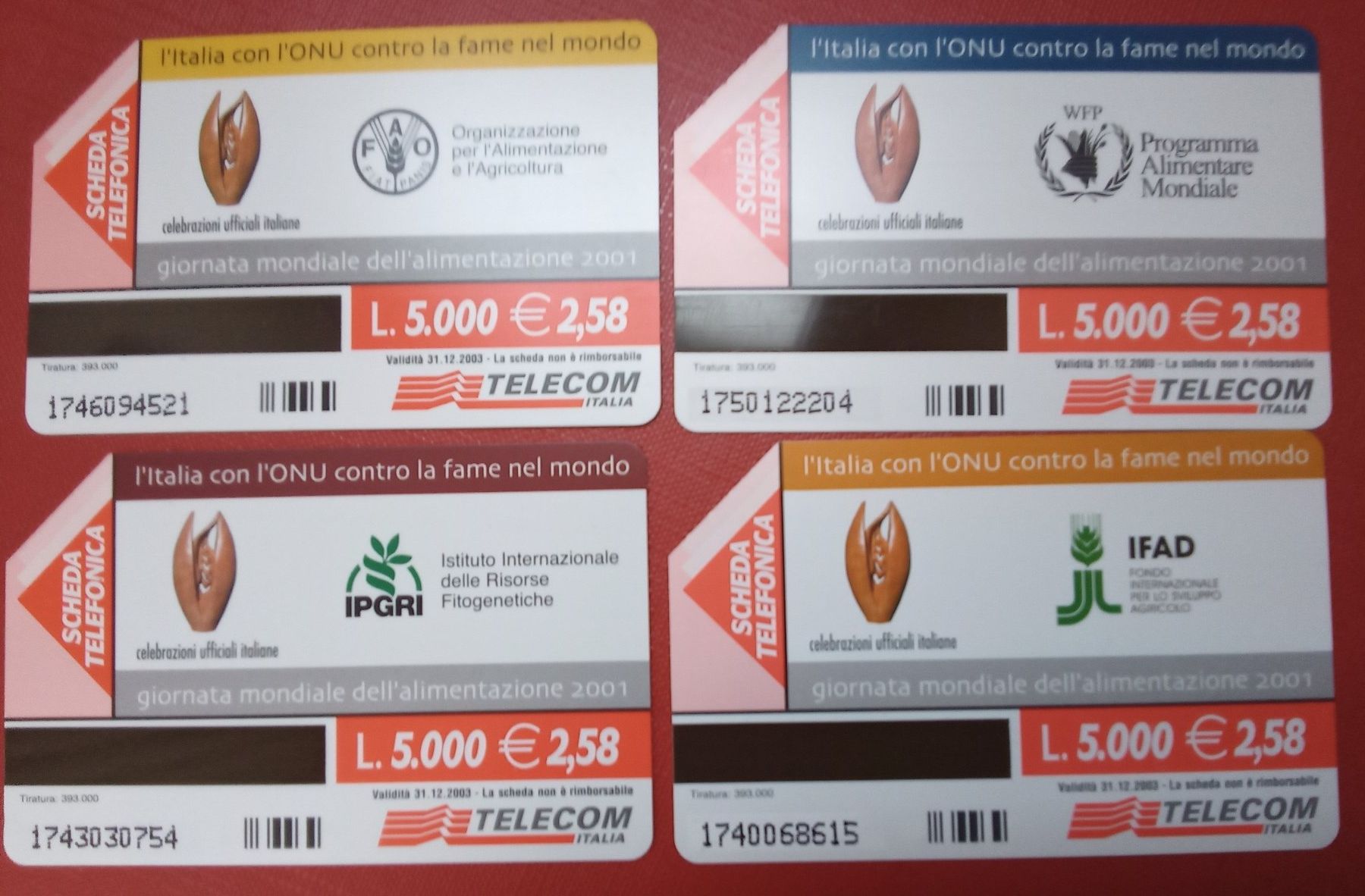 Cartes de téléphone: 4 Telefonkarten Italien – D'occasion à Zürich par tol_b7c7 1