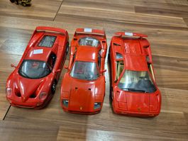 3 Modellautos Ferrari F40/F50 Lamborghini Diablo K10