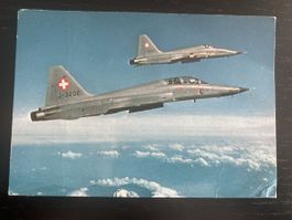 Carte postale aviation F-5 Tiger armée suisse écrite
