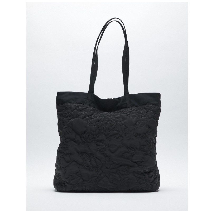 Zara Taschen für Damen: Tasche schwarz gesteppt Shopper – Gebraucht aus Siebnen von koschitoschi