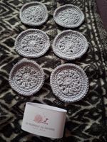 Disque démaquillant (6) fibres bambou fait main crochet