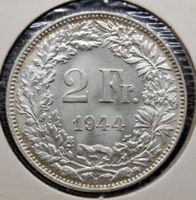 3x 2Fr. Silber 830/1000 1943, 1944 & 1945