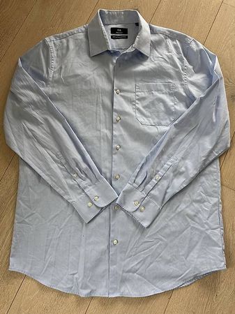 Herren Hemd 2-er Set C&A Baumwolle blau Grösse L neuwertig