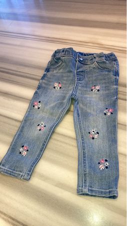 Hübsche Jeans mit Blumenmuster, Gr.74 nr.4