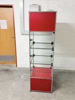 USM Haller Glas Vitrine Rot In Top Zustand