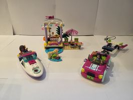 Lego Friends: 41316 Rennboot-Transporter & 41315 Surflanden