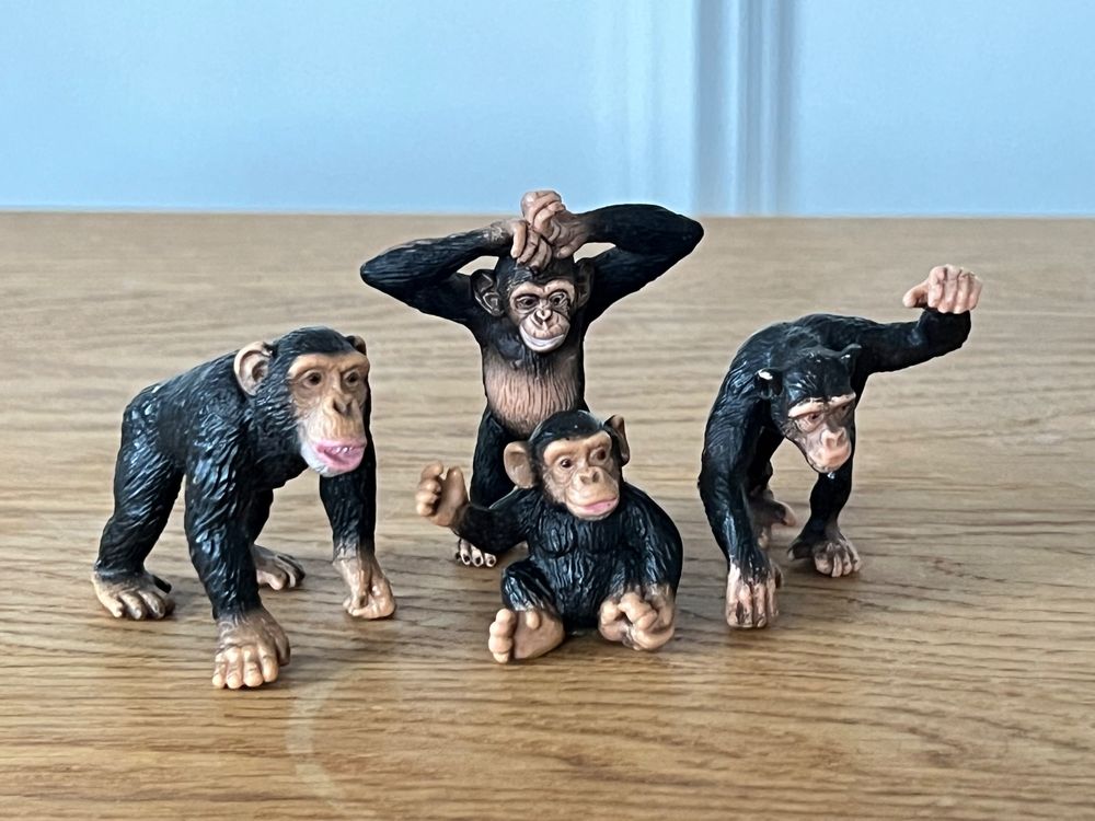 Baker Ross FX559 Bastelset – Schimpanse, Gorilla & Orang-Utan Aus Schaumstoff, 6er-Pack Mit Perlen