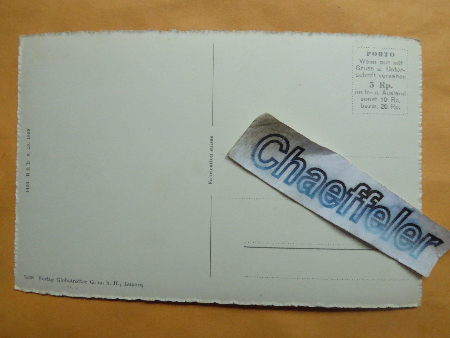Cartoline postali: Planplatte: Blick auf Jochpass – Usato da Zürich venduto da Chaeffeler 1