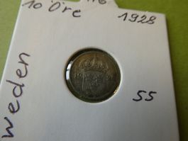 Schweden 1928, 10 Oere    Silber .400