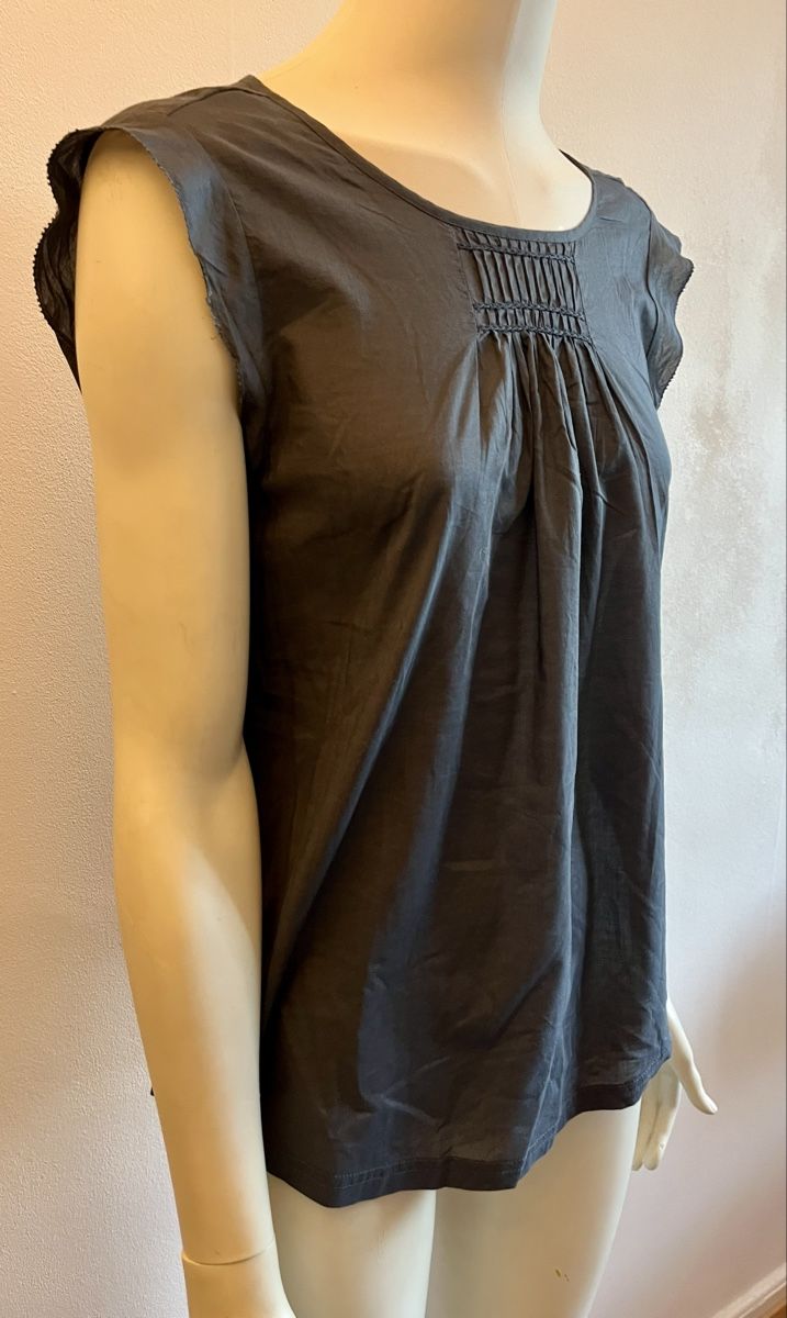 Top: Leichtes Damen Top Anthrazit mit Biesen Gr. ca. M – Usato da Zürich venduto da alm_lk65 2