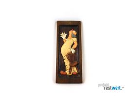 Holzbild eines Clowns