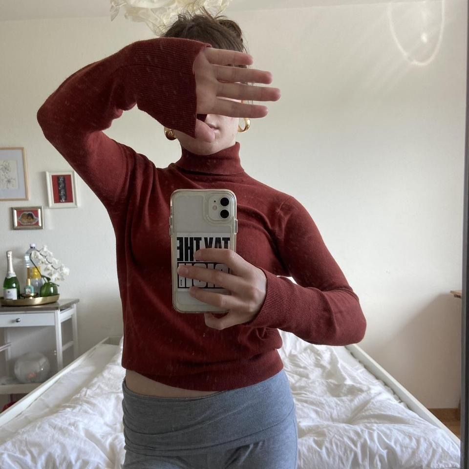 Only Pullover & Sweatshirts: Orange rust colored knitted turtleneck  – Gebraucht aus Spiegel b. Bern von pre1ovedthreads 2