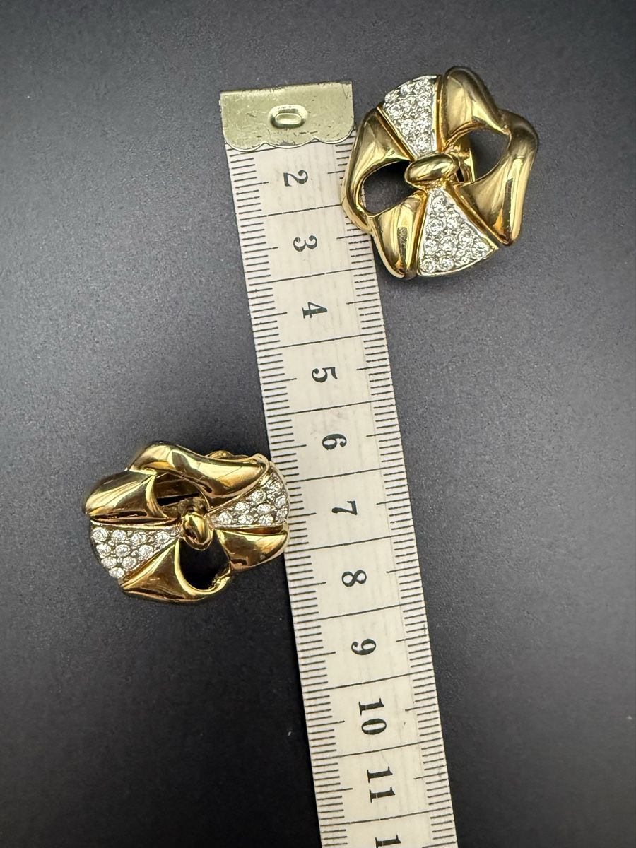 Ohrringe & -stecker: Vintage-Ohrringe Cabouchon Paris - Goldfarben – Gebraucht aus Lamone von LaCantinaMagica 7