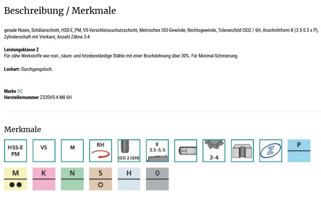 Alle Werkzeuge: DC Gewindebohrer M7, DC Gewindebohrer Z – Neu (gemäss Beschreibung) aus Laufenburg von Sirluger 2