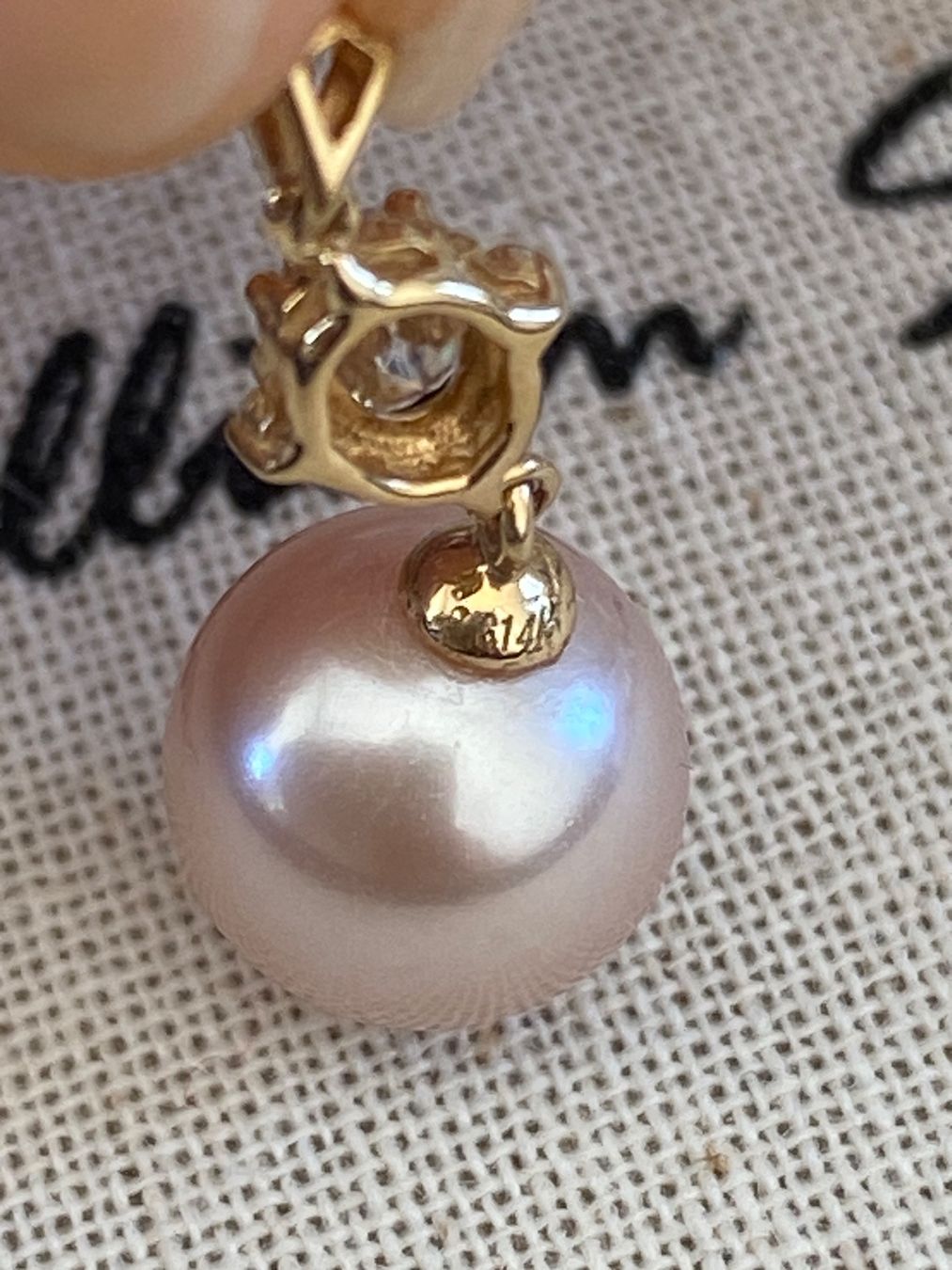 Perle (finte): Süsswasserperlen 14k Gold Anhänger – Nuovo e nell'imballaggio originale da Sarnen venduto da Yingsperlen1 2