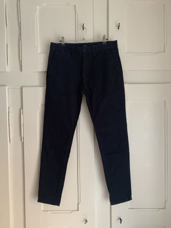 PULL & BEAR - Chino Hose dunkelblau S