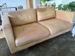 Sofa Leder cognac 2-Sitzer gebraucht