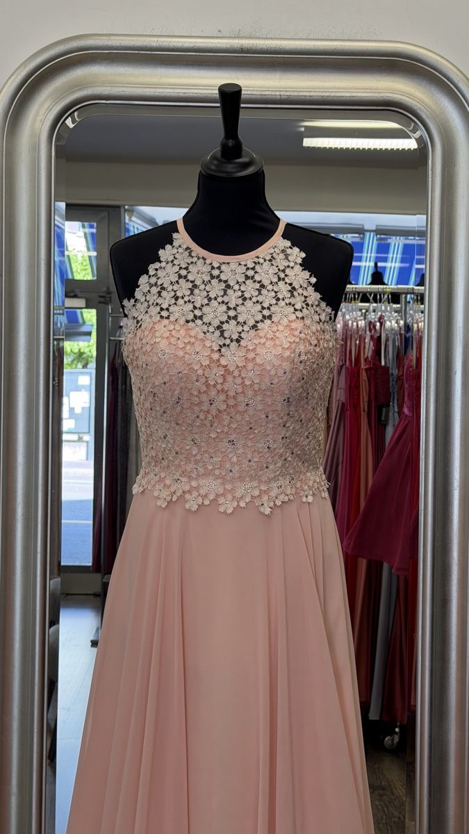 Vestiti: Elegantes helles pfirsichfarbenes Ballkleid Grosse 36 – Nuovo e nell'imballaggio originale da Schlatt ZH venduto da xhesiesi 1