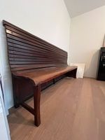 Antike Wartebank / Holzbank massiv / Vintage Möbelstück
