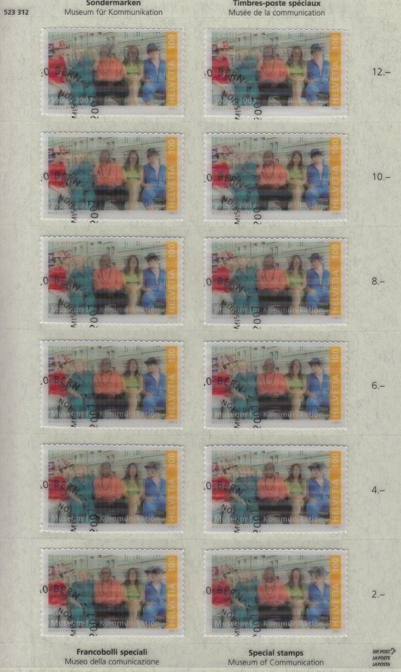 Tutti i francobolli: 1231+1232 FD-Eckstempel, 2 Bogen mit den 12 Serien – Usato da Spreitenbach venduto da Lienbi01 1