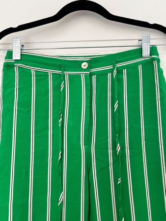 H&M green striped pants