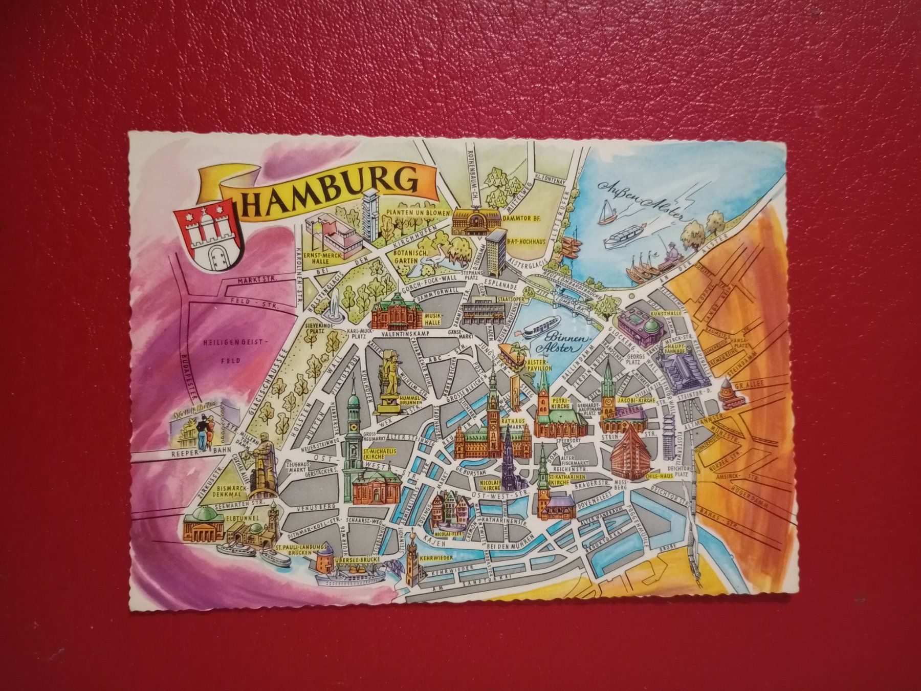 Cartoline postali: Hamburg Stadtplan – Usato da Küttigen venduto da Melisch1000