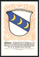 Ellikon, Wappen mit drei gelben Halbmond