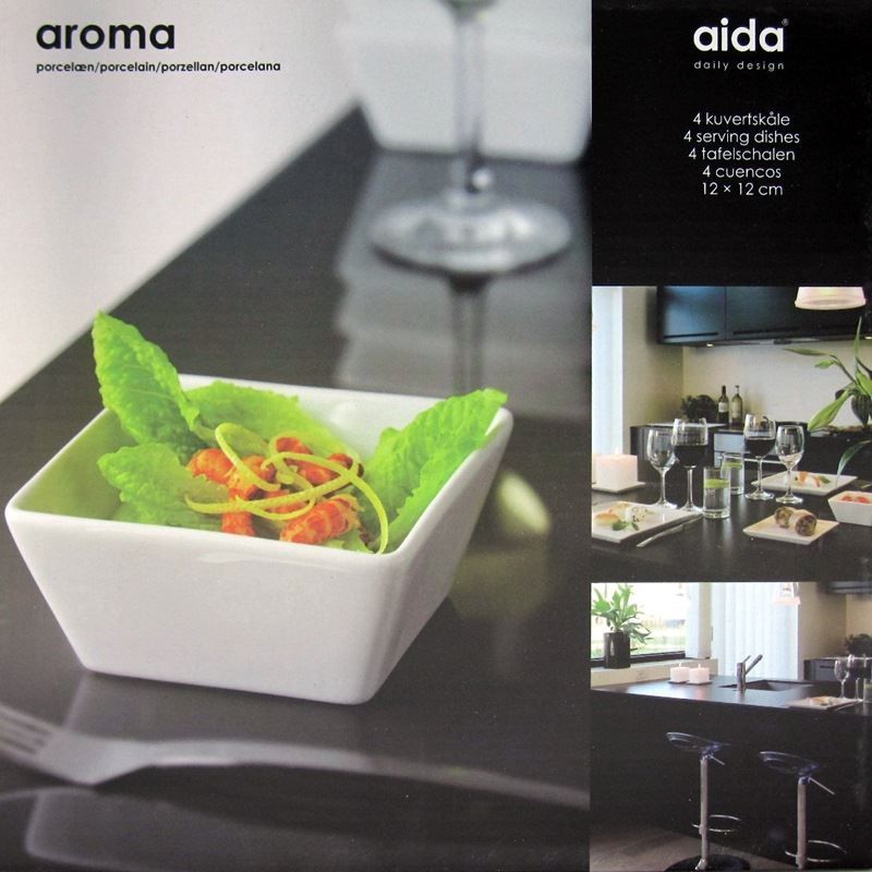 Geschirrsets: Geschirr AROMA-SqWh Schüsselchen 4Stk. – Neu und originalverpackt aus Wettingen von kochshop 1