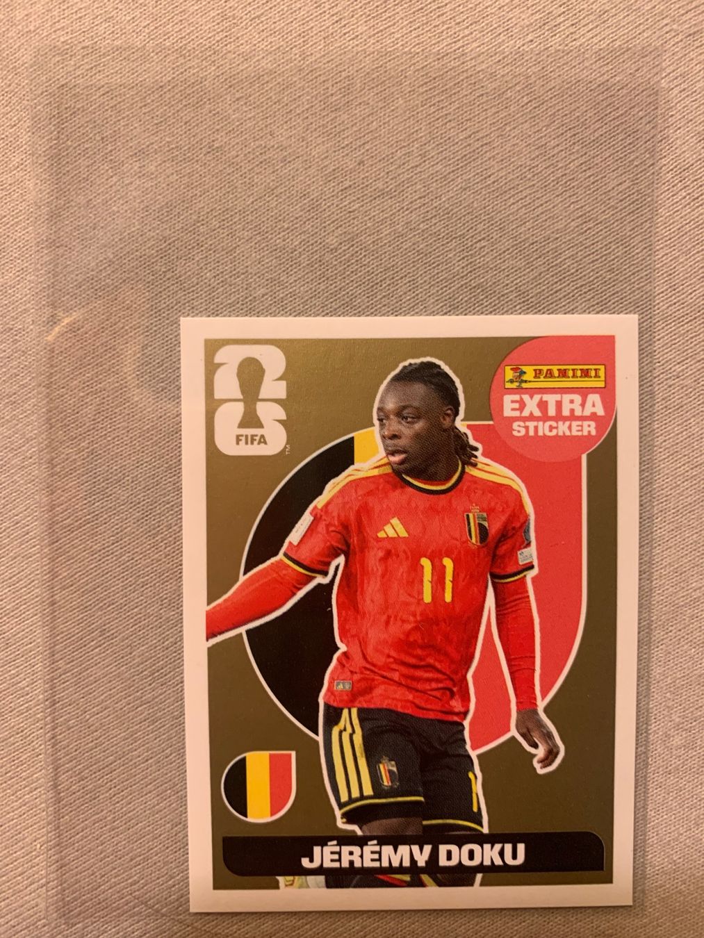 Panini Cartes à collectionner: Panini Extra Sticker Jérémy Doku Gold – D'occasion à Zürich par Kasza 1