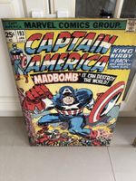 Captain America Leinwandbild, Vintage Comic Stil, Top!