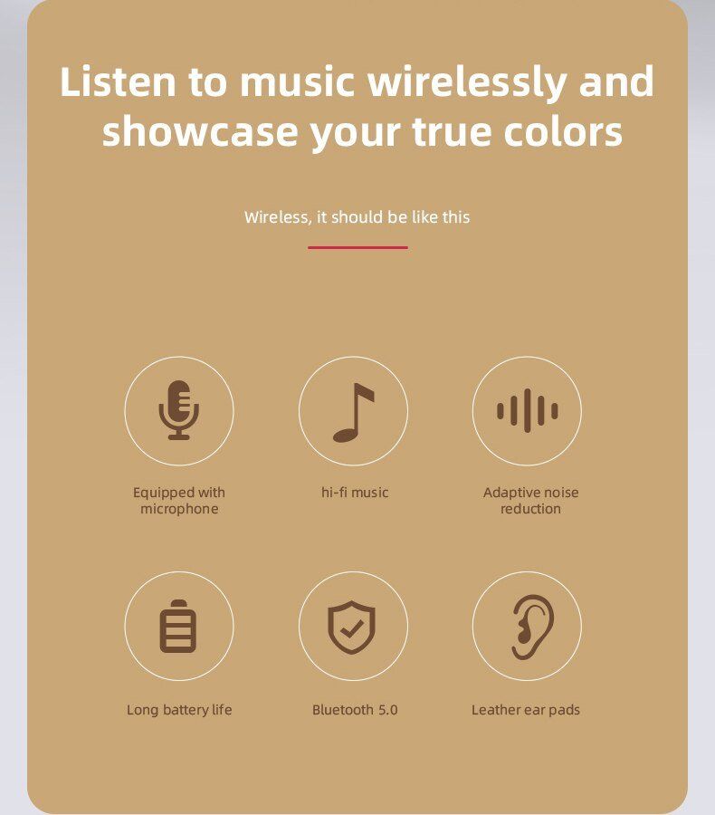 Cuffie: Casque Bluetooth Stéréo P47 sans/avec fil, support micro SD – Nuovo (secondo la descrizione) da Gland venduto da Electr0ventes 5
