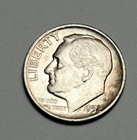 Pièce de monnaie USA 10 cents Roosevelt 1952 argent