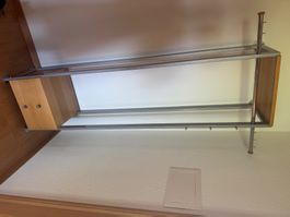 Garderrob mit Schublade Holz Metall grau L35cm B45cm H180cm