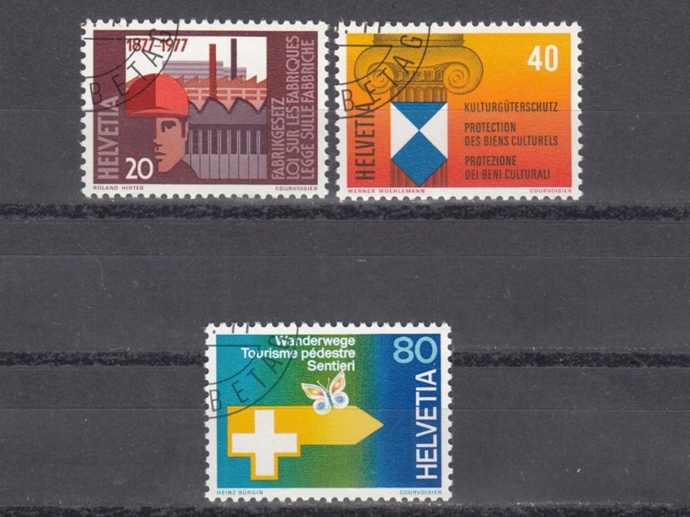 Tutti i francobolli: SBK 591 - 593 mit ET – Usato da Bürglen TG venduto da StampGraf