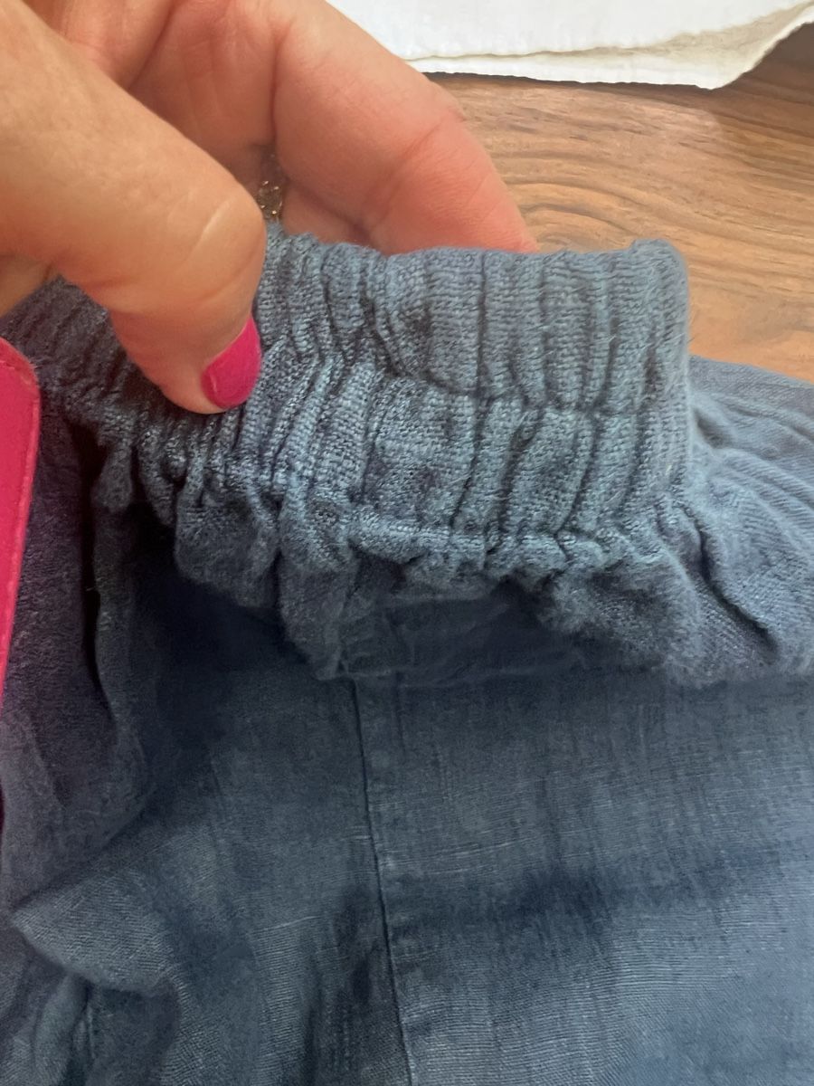 Hosen: Leinenhose LABASS Grösse 2 blau mit Gummizug – Gebraucht aus Burgdorf von puppennetz 2