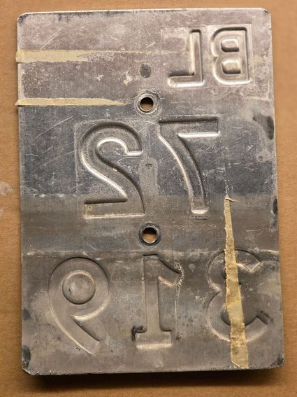 Sachs Schilder: Velonummer BL 2007 gelb Mofanummer Plaque Mofa – Gebraucht aus Schenkon von Uhu007 1