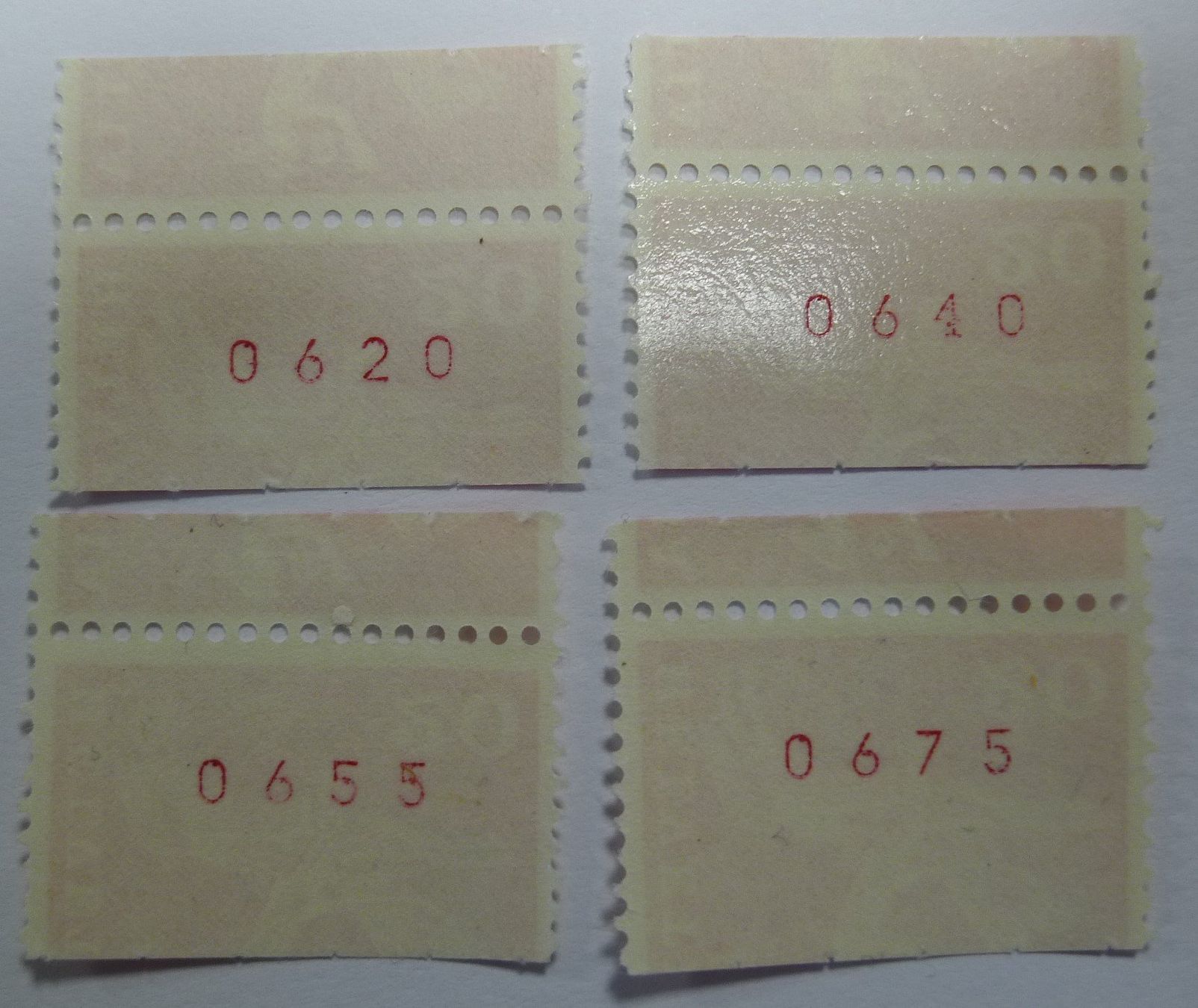 Tutti i francobolli: 1960, Nr.358 Vier Rollenmarken mit Kontrollnummer. Baudenk. – Usato da Sursee venduto da Luzernerraute 1