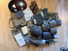 Zubehör Schweizer Militär Essgeschirr Flaschen Helm Säcke 
