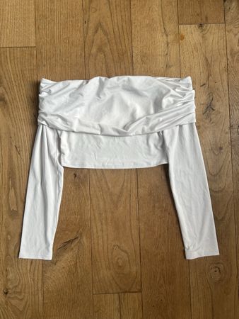 Damen Oberteil weiss Grösse S Schulterfrei