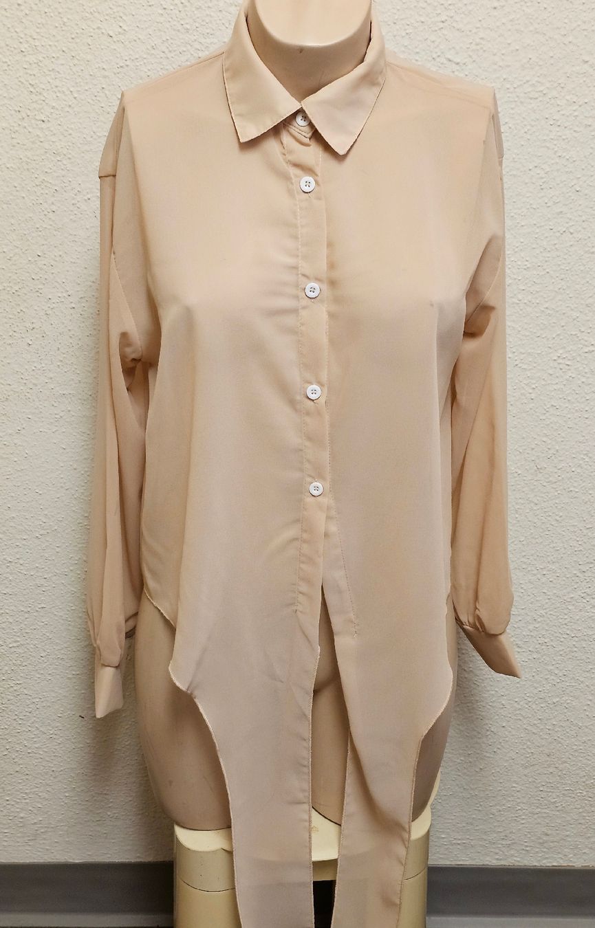 Camicette: Elegante Damenbluse Nude Beige mit Bindeband Gr. S – Usato da Urdorf venduto da ole_mrp9 2