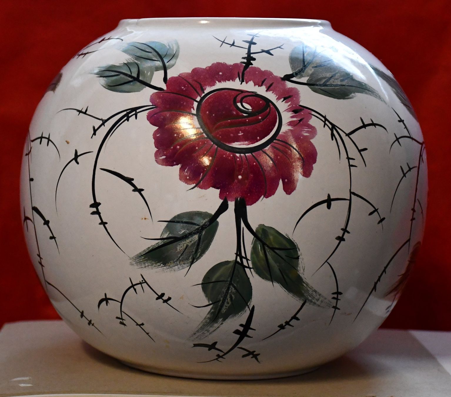 Vasi & Recipienti: Schöne, Keramik Blumenvase, Handbemalt - Herbstdeko! – Usato da Rotkreuz venduto da salsanera 3
