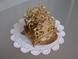 Messing Skulptur*Brief-Servietten*Ständer-Halter ca. 1950/60