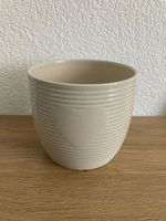 Beau pot de fleurs en céramique beige, 12 cm