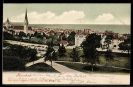 AK Rorschach, Ortsansicht mit Kirche und Uferpartie