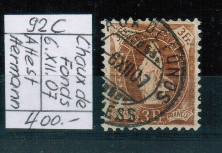 Tutti i francobolli: St.Helvetia Nr.92C - Attest Hermann – Usato da Bern venduto da peri02